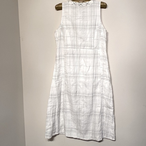 tulip clothing The Victoria in White Onyx windowpane print sleeveless dress XS - Picture 7 of 11
